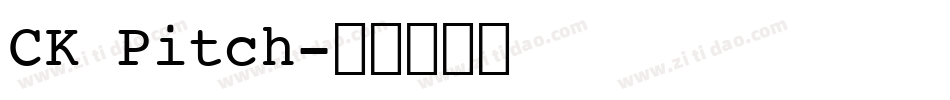 CK Pitch字体转换